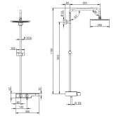 Breuer Breuer Duschsystem Aquamaxx 340 mit Glasablage, Kopfbrause eckig Bild 4