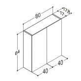 Dansani Dansani Spiegelschrank 80 cm in Dekor Pinie grau Bild 5