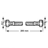 Cornat CORNAT Flexibler Verbindungsschlauch KTW-A, 1/2 IG x 3/8 IG, 200 mm Bild 2