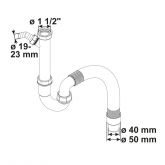 Cornat CORNAT Rezyklat Spültisch-Röhren-Geruchverschluss 1 1/2 IG, Dm 40/50 mm Bild 3