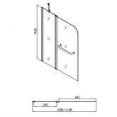 DM-San Duschmeister Badewannenaufsatz 109-110x140 cm Sano 316 Bild 2