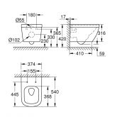 Grohe Grohe EURO Tiefspül Wand-WC randlos Bild 2