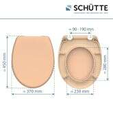 Schütte Schütte Duroplast WC-Sitz BEIGE, mit Absenkautomatik und Schnellverschluss Bild 12