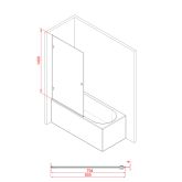 DM-DOH Duschmeister Badewannenfaltwand Max F 13 rahmenlos 80 x 140 cm Bild 6