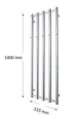 TVS TVS Badheizkörper Kiro 5 140 x 51 cm chrom Bild 2