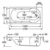 Ottofond Ottofond Rechteckbadewanne Nixe 170 x 75 weiß Bild 5