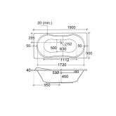 Ottofond Ottofond Rechteckbadewanne Palma 190 x 90 weiß Bild 2