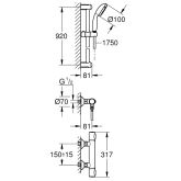 Grohe-IS Grohe Precision Flow Thermostat-Brausebatterie 1/2