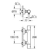 Grohe-IS Grohe Precision Get Thermostat-Brausebatterie, 1/2