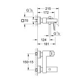 Grohe-IS Grohe Sail Cube Einhand-Wannenbatterie, 1/2