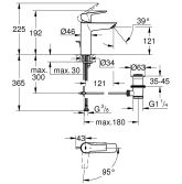 Grohe-IS Grohe QuickFix Start Einhand-Waschtischbatterie, 1/2