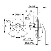 Grohe-IS Grohe Quickfix Start Unterputz Brause Fertigset inkl. Einbaukörper Bild 2