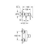 Grohe-IS Grohe Quickfix Start Brausearmatur, Aufputz, chrom Bild 2