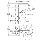 Grohe-IS Grohe Vitalio Start System 250 Duschsystem mit Thermostatbatterie Bild 2