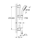 Grohe-IS Grohe Vitalio Comfort 100 Brausestangenset 3 Strahlarten Bild 2