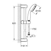 Grohe-IS Grohe Vitalio Go 100 Brausestangenset 1 Strahlart Bild 2