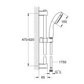 Grohe-IS Grohe Vitalio Start 100 Brausestangenset 2 Strahlarten Bild 2