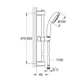 Grohe-IS Grohe Vitalio Start 100 Brausestangenset 3 Strahlarten Bild 2