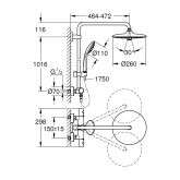 Grohe-IS Grohe Euphoria System 260 Duschsystem mit Thermostatbatterie für die Wandmontage, chrom Bild 2