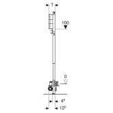 Geberit-IS Geberit Duofix Element für Dusche 130 cm mit Wandablauf, Wandarmatur UP d50 Bild 3