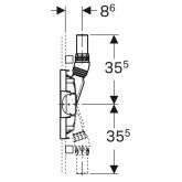 Geberit-IS Geberit Duofix Element für Dusche 130 cm mit Wandablauf, Wandarmatur UP d50 Bild 4