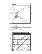 DM-San Duschwanne Duschmeister Sano 557 Mineralguss grau 90x90 cm Steinoptik Bild 2