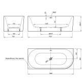 Ottofond Ottofond Eckbadewanne Mince Corner rechts 180 x 80 cm Bild 4