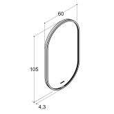 Dansani Dansani Moon Rahmenspiegel mit Lichtregler oval Weiß Matt 105 x 60 cm Bild 9