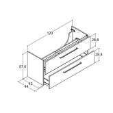 Dansani Dansani Spar-Set Multo+ Lotto XL mit Spiegelschrank und Lampe Pine Grey 125 cm Bild 2