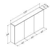 Dansani Dansani Spar-Set Multo+ Lotto XL mit Spiegelschrank und Lampe Pine Grey 125 cm Bild 4