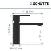 Schütte Schütte MANHATTAN Waschtischarmatur, Schwarz matt Bild 9