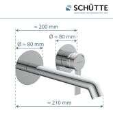 Schütte Schütte LOS ANGELES Waschtischarmatur, Chrom, für Wandmontage inklusive Grundkörper Bild 5