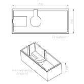 Ottofond Ottofond Wannenträger aus Styropor für Rechteckbadewanne Porta 180 x 80 cm Bild 2