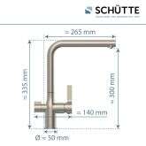 Schütte Schütte AQUASTAR PRO Trinkwasser-Spültischarmatur mit Filtersystem, Edelstahloptik Bild 11