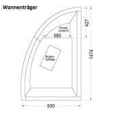 Ottofond Ottofond Raumsparbadewanne Salinas A 150 x 97 pergamon Bild 3