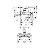 Hansgrohe hansgrohe Logis Einhebel-Wannenmischer Aufputz Chrom Bild 2