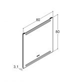 Dansani Dansani Delta Spiegel mit integrierter Beleuchtung 80 cm Bild 2
