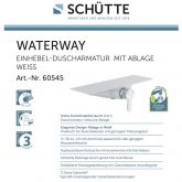 Schütte Schütte Duscharmatur Waterway mit Ablage in chrom-weiß Bild 5