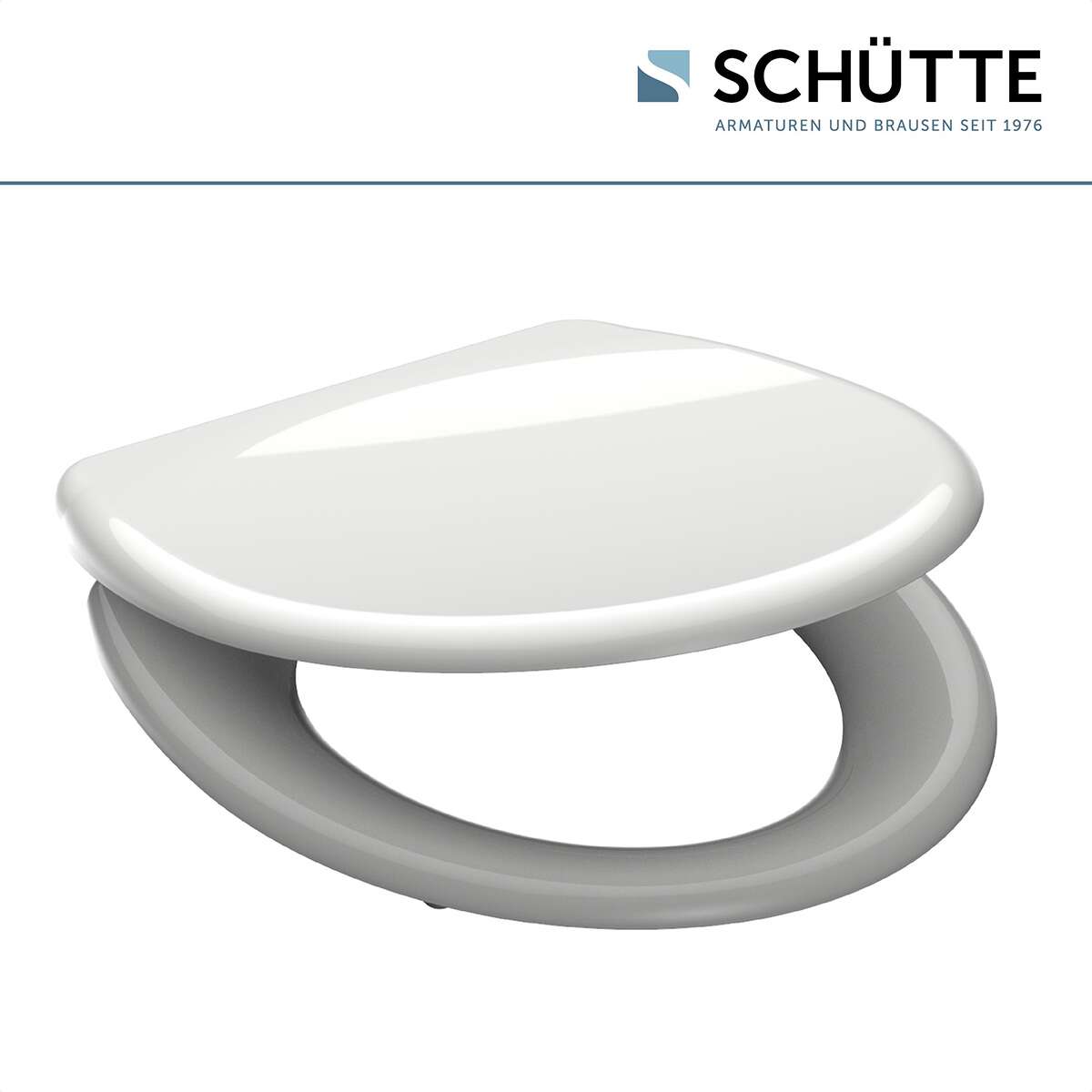 Schütte WC-Sitz Toilettensitz White Absenkautomatik 82300 mit und Schnellverschluss