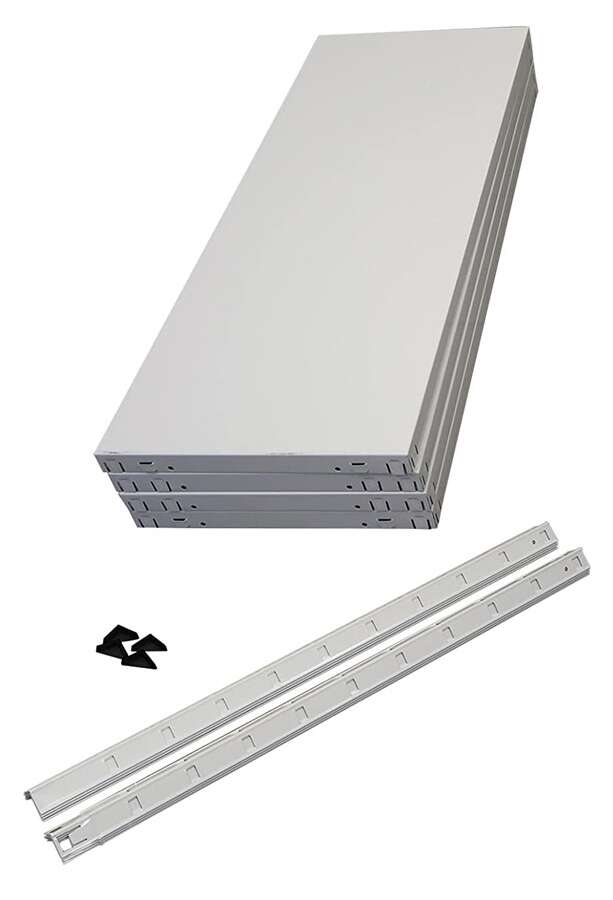 Schulte R7101-04-04 Metall-Böden weiß 4 190x100x40cm Steckregal