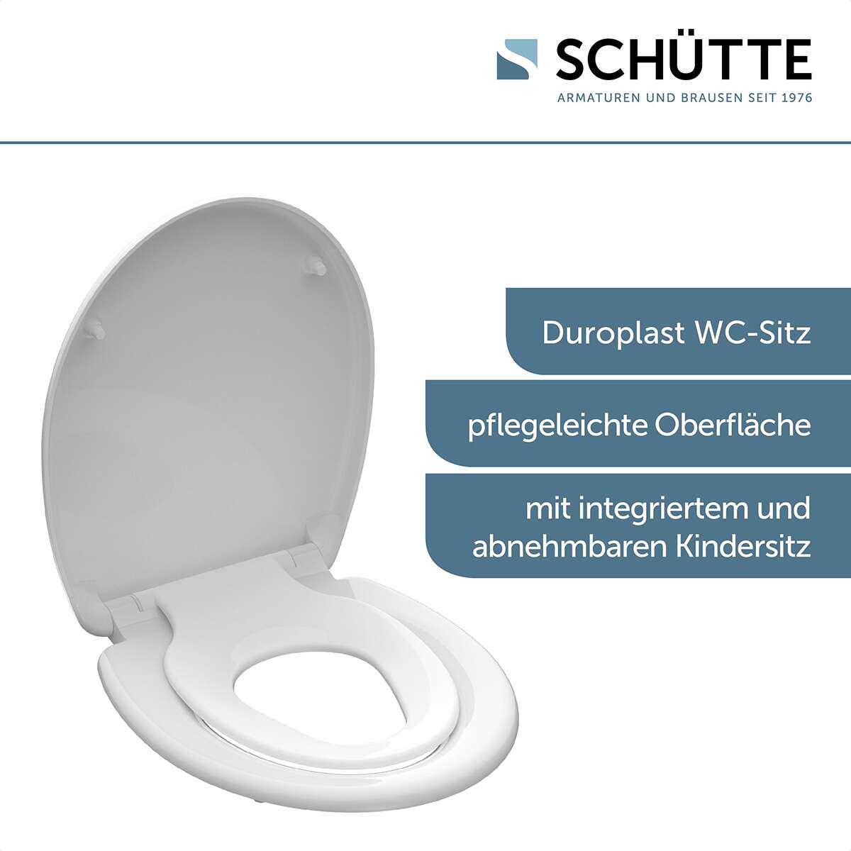 Schütte Toiletten-Sitz mit Kinder-WC-Sitz Family White mit ...