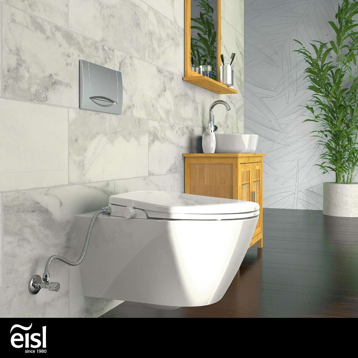 Eisl Dusch WC-Aufsatz, mit Schnellverschluss Absenkautomatik und EDDW01