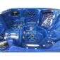 DM-San Duschmeister Outdoor Pool Sano 94 Maxi Whirlpool blau 210x210x92 cm inkl Aussenverkleidung Bild 4