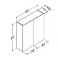 Dansani Dansani Spiegelschrank 60 cm in Dekor Weiß hochglanz vormontiert Bild 5