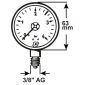 Cornat CORNAT Heizungsmanometer für geschlossene Heizungsanlagen, unten, Dm 63 mm, 3/8 AG Bild 2