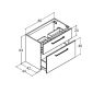 Dansani Dansani Delta Waschtischunterschrank 2S 80 cm, hohe Bauform Bild 2