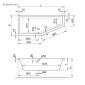 Koralle Koralle T200 Badewanne Raumsparwanne 180/80 + Bohrung Bild 3