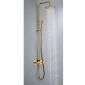 DM-BND Duschmeister Outdoor Shower Set BN32 Gold gebürstet Warm Kalt Gartendusche Aussendusche Bild 2