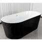 DM-San Duschmeister freistehende Badewanne Sano 703 schwarz gewellt 170 x 75 cm Bild 1