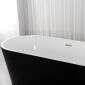 DM-San Duschmeister freistehende Badewanne Sano 703 schwarz gewellt 170 x 75 cm Bild 6